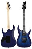Maxword Grade-50AMP Blue Rosewood Yüksek Kalite Floyde Rose 50W Amfili Elektro Gitar